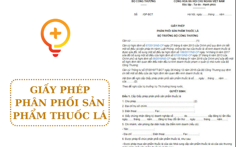 Giấy phép phân phối sản phẩm thuốc lá