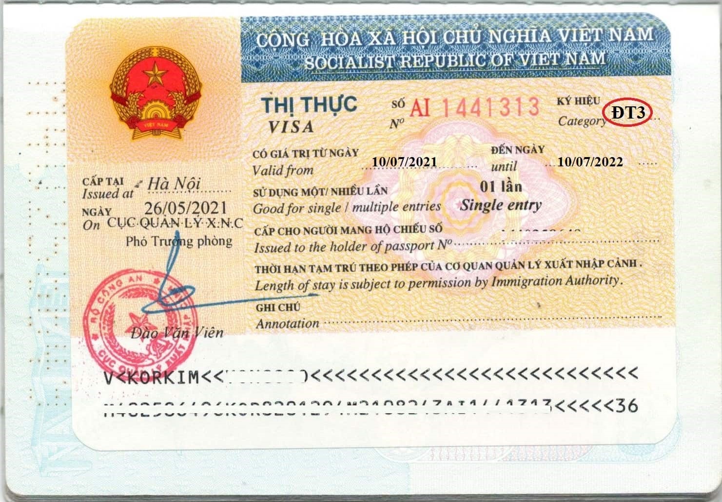 visa thi thuc